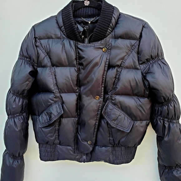 bcbg cropped puffer jacket